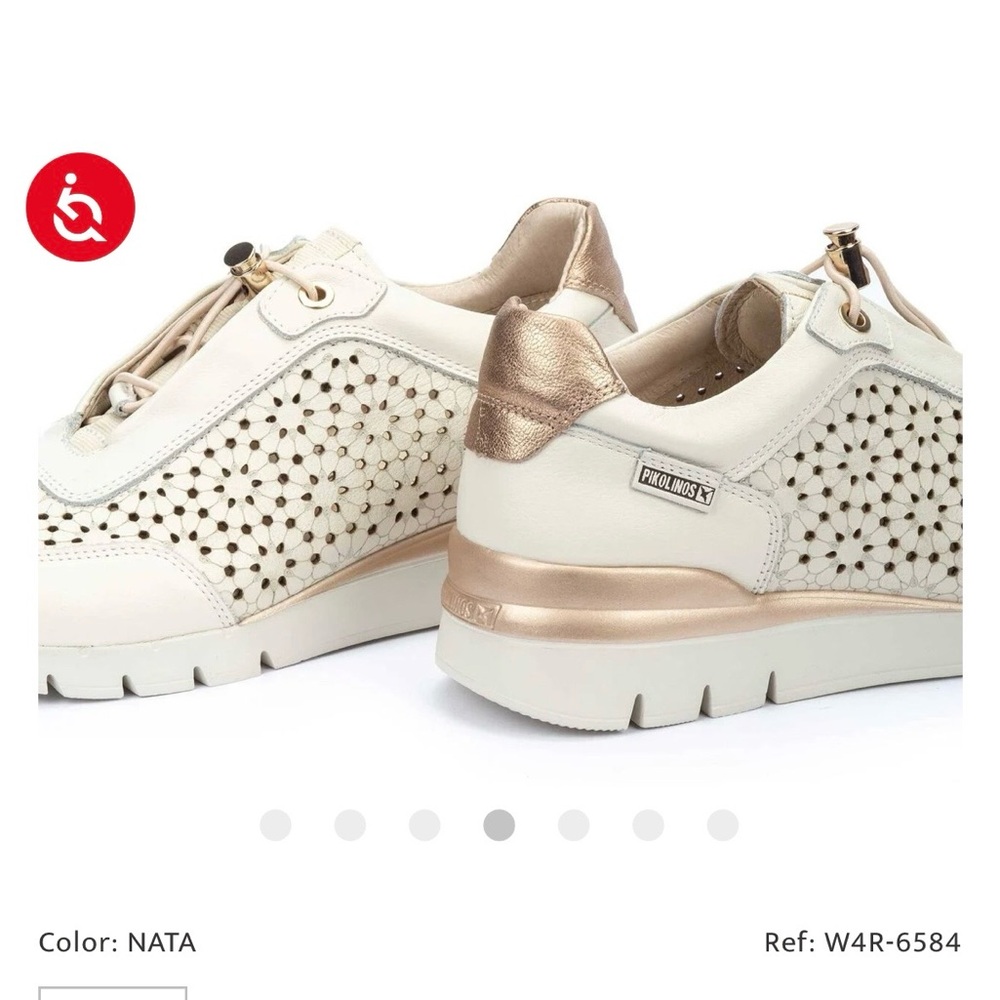 PIKOLINOS Women's Beige Perforated Sneakers - Picture 5 of 7